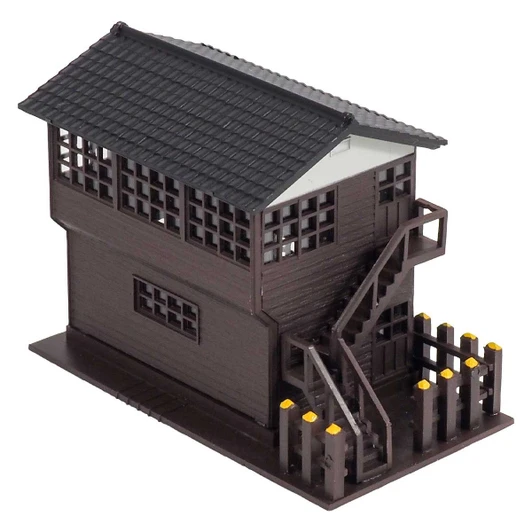 Greenmax 2641 Pre-Colored Signal Box (Dark Brown) Kit (N scale)