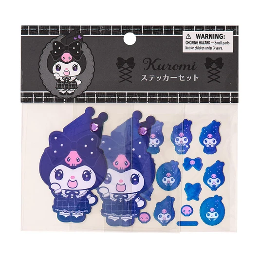 Sanrio Sticker Set Girly (All Black Kuromi Mode) 968617