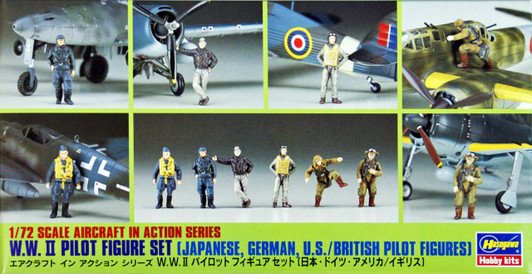 Hasegawa X72-8 W.W. II (WW2) PILOT FIGURE SET 1/72 scale kit