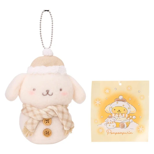Sanrio PomPom Purin Ramune And Mascot Holder Snowman Gift 685569