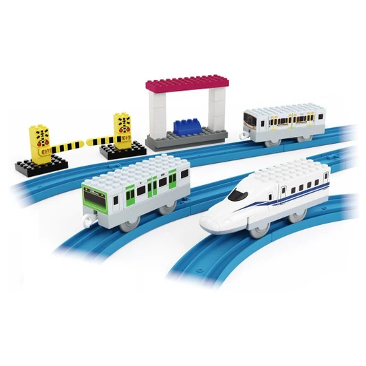 Takara Tomy Tomica Plarail Blocks Shinkansen And Train Entry Set