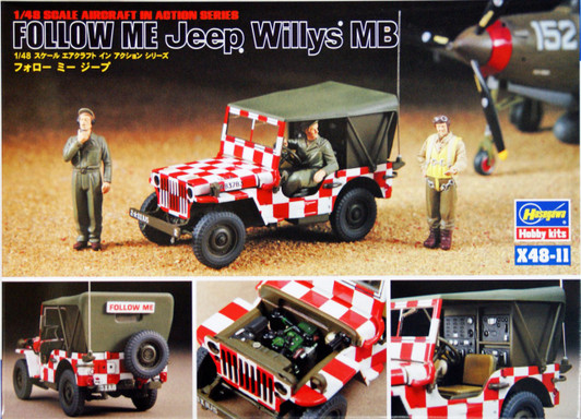 Hasegawa X48-11 FOLLOW ME Jeep Willys MB 1/48 Scale Kit
