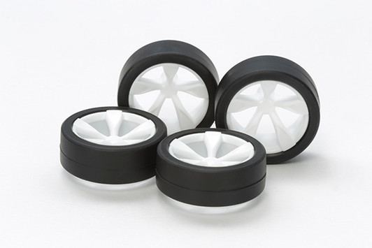 Tamiya 15513 Mini 4WD Low Profile Tire/Wheel Set 5-Spoke