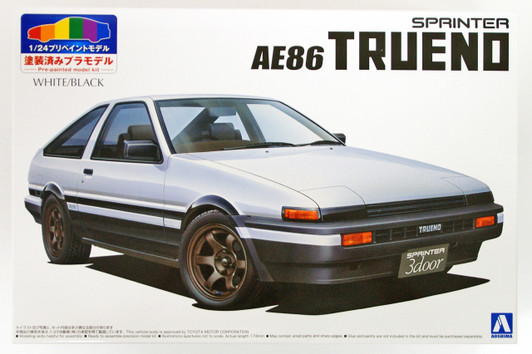 Aoshima 53140 SP Toyota AE86 Trueno Sprinter 1983 White/Black 1/24 Pre-painted Model kit