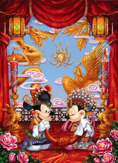 Tenyo Japan Jigsaw Puzzle D-1000-330 Disney Wedding Mickey and Minnie (1000 Pieces)