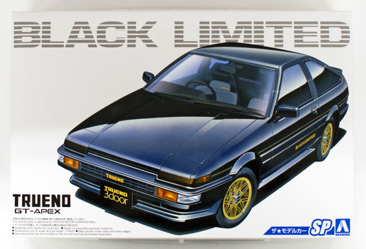 Aoshima 54819 The Model Car SP Toyota AE86 Sprinter Trueno/GT-Apex Black Limited '86  1/24 scale kit