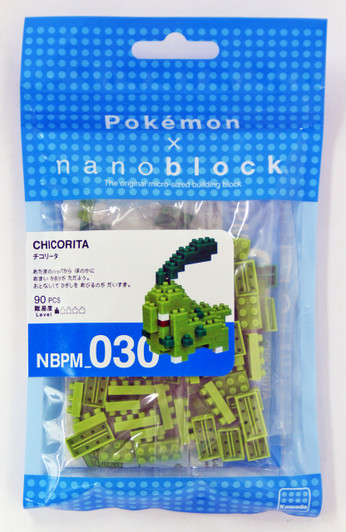 Kawada NBPM-030 nanoblock Pokemon Chikorita