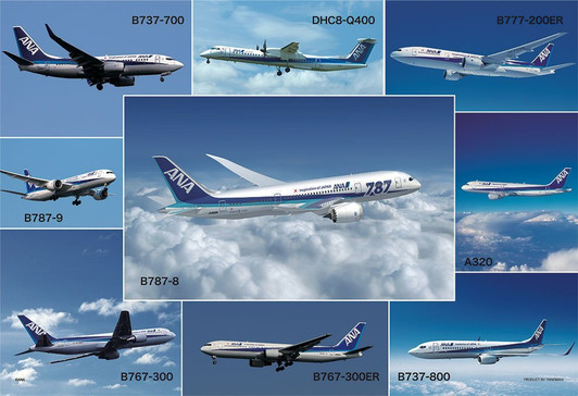 Yanoman Jigsaw Puzzle 1108-04 All Nippon Airways ANA (108 L-Pieces)
