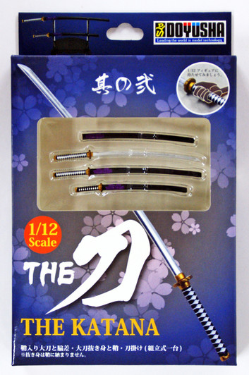 Doyusha 004784 The Katana (Japanese Sword) Ni Black Finished Model 1/12 Scale