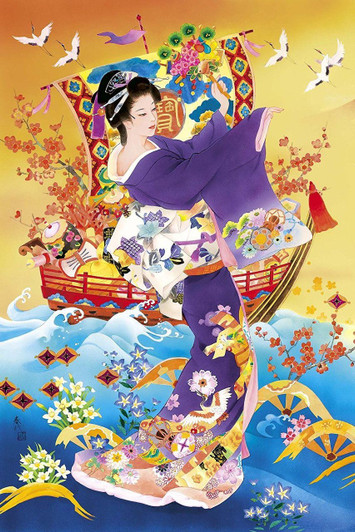 Epoch Jigsaw Puzzle 11-572 Japanese Illustration Kimono (1000 Pieces)