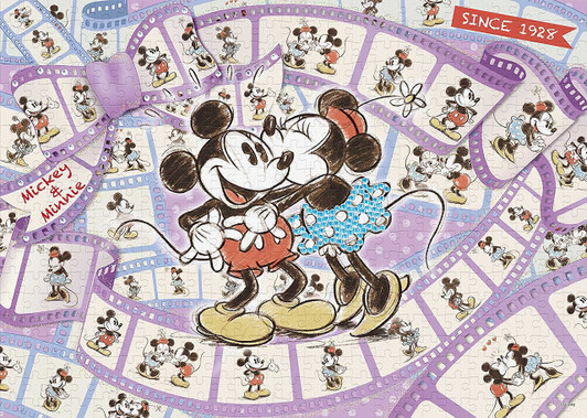 Epoch Jigsaw Puzzle 74-002 Disney Mickey & Minnie Film of Memories (500 Pieces)