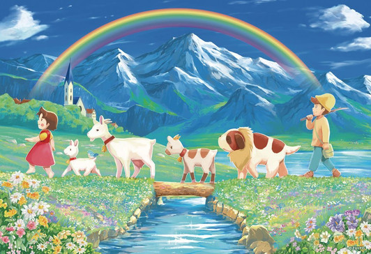 Beverly Jigsaw Puzzle 93-126 Heidi Girl of the Alps (300 Pieces)