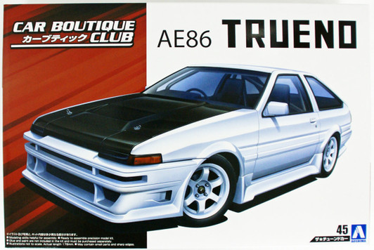 Aoshima 55120 Car Boutique Club Toyota AE86 Trueno 1985 1/24 scale kit