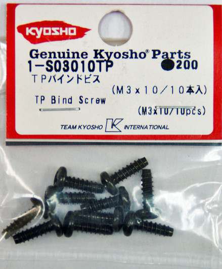 Kyosho 1-S03010TP TP Bind Screw(M3x10/10pcs)