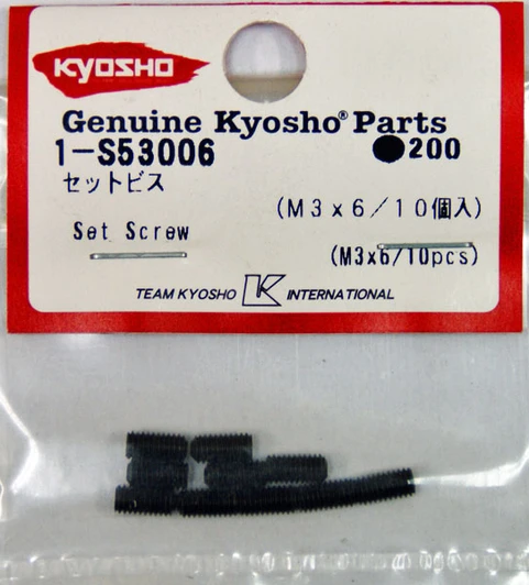 Kyosho 1-S53006 Set Screw (M3x6/ 10 pcs)