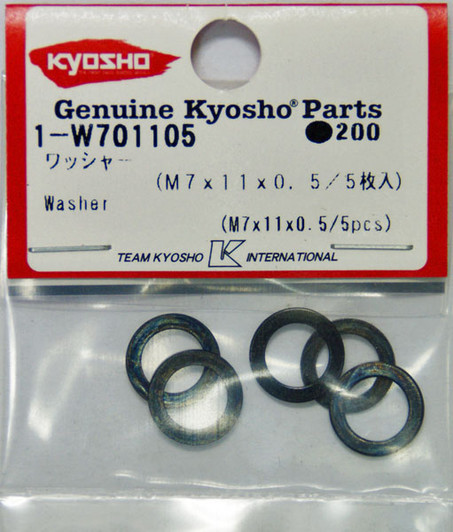 Kyosho 1-W701105 Washer (M7x11x0.5/5pcs)