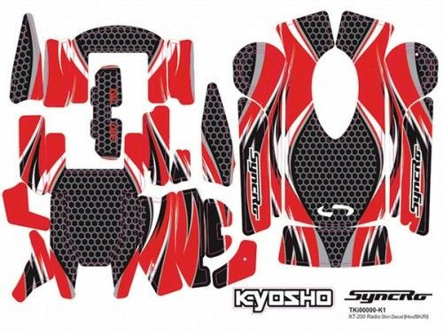 Kyosho 36271R Radio Skins Decal(Red/for KT-200?201)