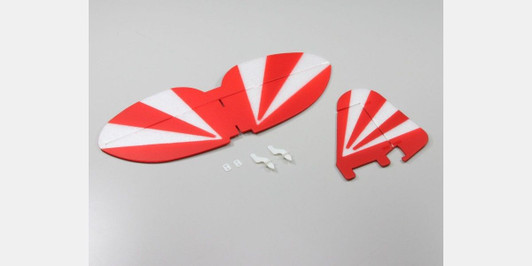 Kyosho A0752-13CR Tail wing set (CLIPPED Red)