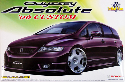 Aoshima 01998 Honda Odyssey Absolute 2006 Custom 1/24 Scale Kit