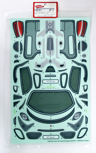 Kyosho FAB156-1 Decal Set PORSCHE 918 Silver FAZER VE
