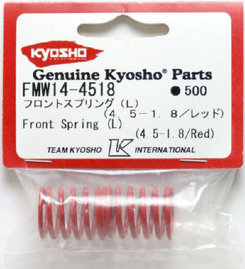 Kyosho FMW14-4518 Front Spring (L) (4.5-1.8/Red)