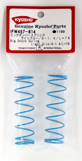 Kyosho IFW457-814 Big Shock Spring(Light Blue/8-1.4/L=78?