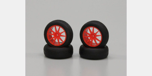 Kyosho IHTH05KO Micro-X Tire With Wheel(Orange/Mini Inferno)
