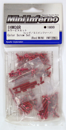 Kyosho IHW08R Aluminum Color Screw Set(Red/Mini Inferno)
