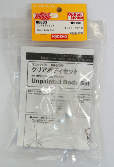 Kyosho Mini Z MBB03 Clear Body Set (INFERNO MP9)