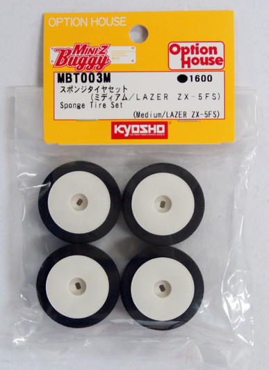 Kyosho Mini Z MBT003M Sponge Tire Set (Medium / LAZER ZX-5FS)