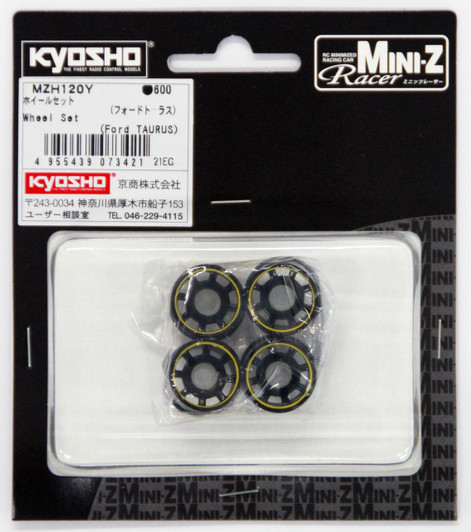 Kyosho Mini Z MZH120Y Wheel Set (NASCAR / Ford TAURUS)