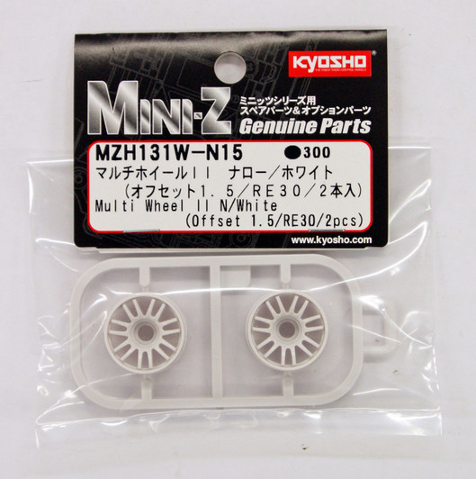 Kyosho Mini Z MZH131W-N15 Multi Wheel II Narrow with Offset 1.5(White/RE30/2pcs)