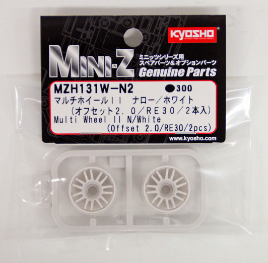 Kyosho Mini Z MZH131W-N2 Multi Wheel II Narrow with Offset 2.0(White/RE30/2 pcs)