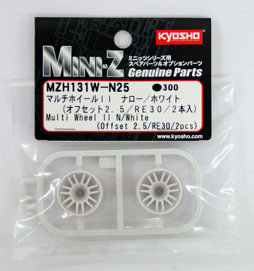 Kyosho Mini Z MZH131W-N25 Multi Wheel II Narrow with Offset 2.5(White/RE30/2pcs)