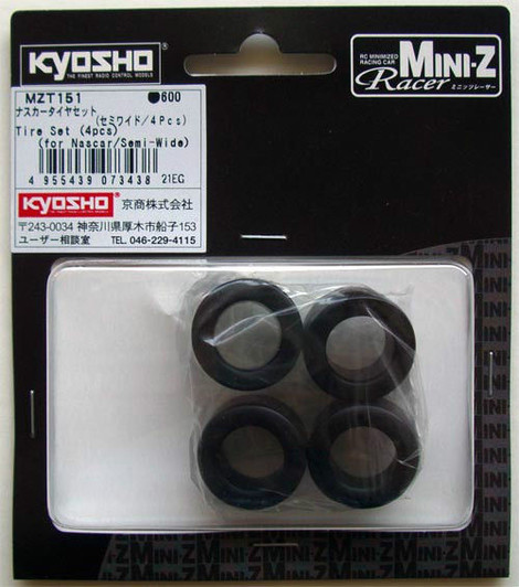 Kyosho Mini Z MZT151 Tire Set (4pcs)(for Nascar / Semi-Wide)