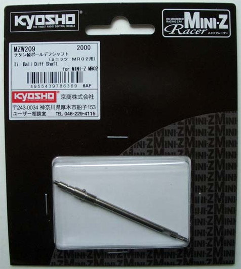 Kyosho Mini Z MZW209 Titanium Ball Differential Shaft (Mini-Z Racer MR-02)