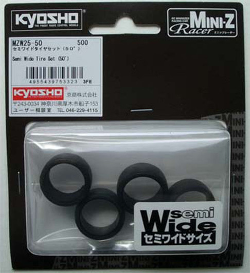 Kyosho Mini Z MZW25-50 Semi Wide Tire Set 50º (Mini-Z Racer)