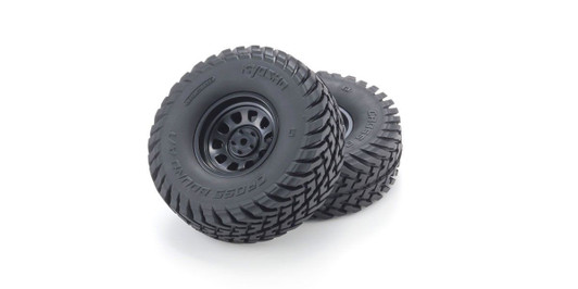 Kyosho OLTH001BK Complete Wheel ? Tire Set (2pcs)