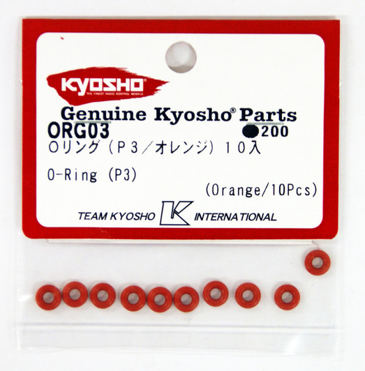 Kyosho ORG03 O-Ring(P3/Orange) 10Pcs