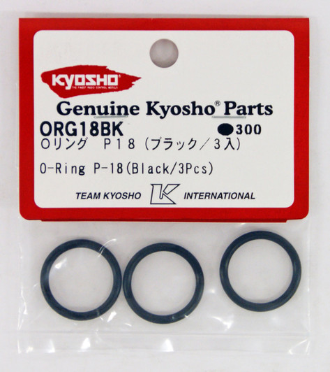 Kyosho ORG18BK O-Ring P-18(Black/3Pcs)