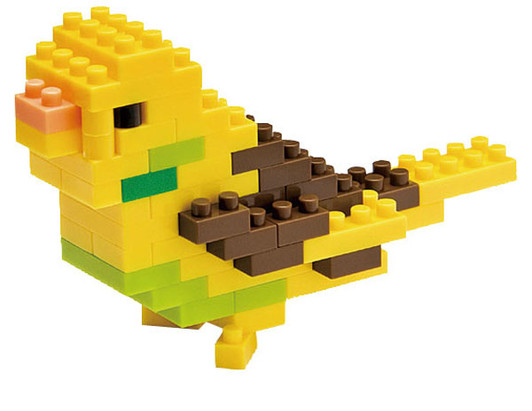 Kawada NBC-004 nanoblock Budgerigar (Bird)