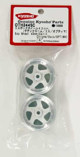 Kyosho OTH244SC 5sp Wheel 43mm (SatinChrome/2pcs/OPTIMA)
