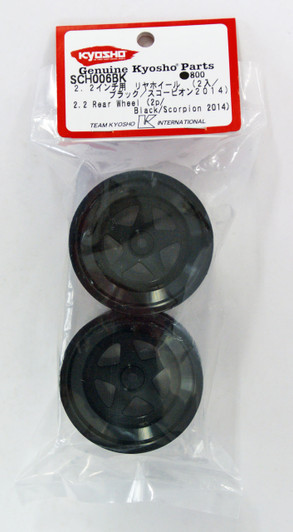 Kyosho SCH006BK 2.2 Rear Wheel (2p/Black/Scorpion 2014)