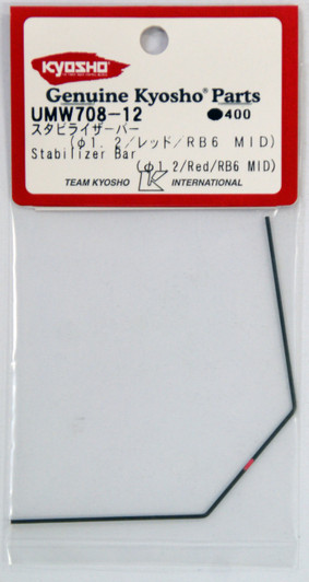 Kyosho UMW708-12 Stabilizer Bar (?1.2/Red/RB6 MID)