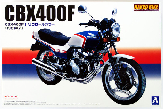 Aoshima Naked Bike 28 41000 Honda CBX400F Tricolore 1/12 Scale Kit