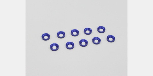 Kyosho W0147 M4 Flat Head Washer(Blue/10Pcs)