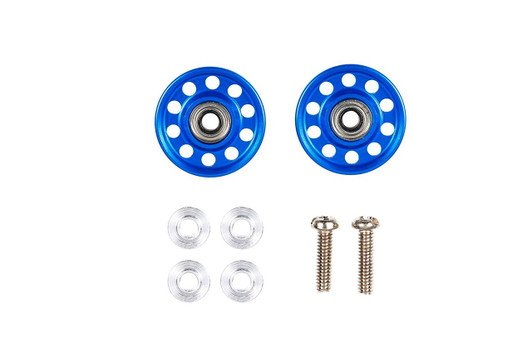Tamiya 95382 Mini 4WD Aluminum Ball-Race Rollers 13mm LW/Ringless/Blue