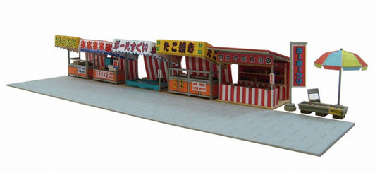 Sankei MP03-69 Japanese Street Stall B 1/150 N Scale Paper Kits