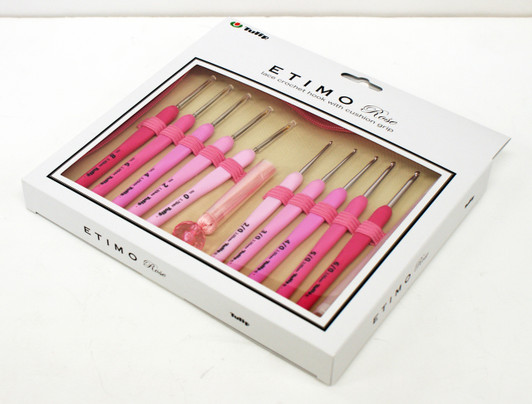 Tulip Etimo Crochet Hook Set w/Cushion Grip (13 Pcs) : Rose Lace 