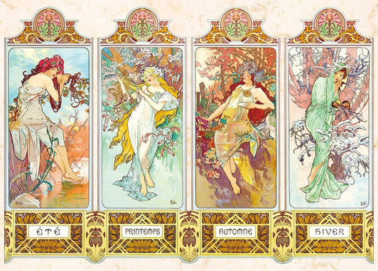 Epoch Jigsaw Puzzle 54-017 Art Mucha Trust Four Seasons Story (2000 S-Pieces)